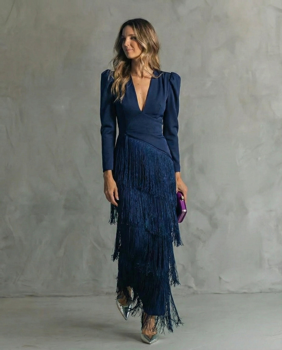 Clara – Robe Élégante avec Franges