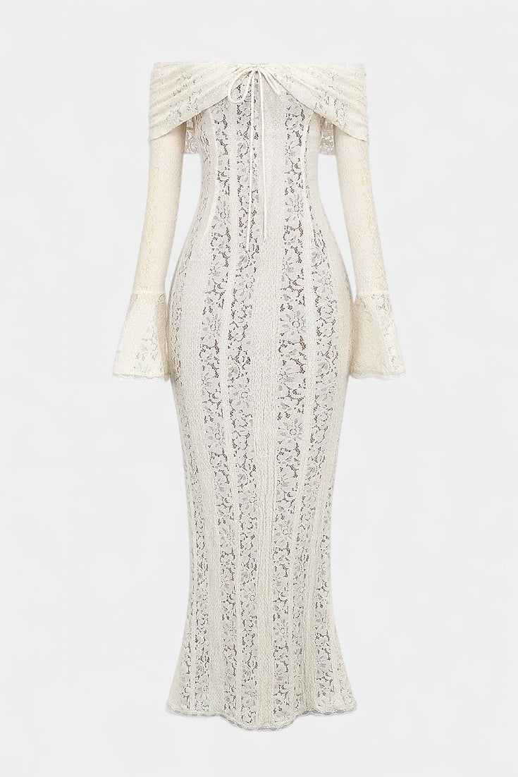 Robe Maxi Josipa avec Épaules Dégagées