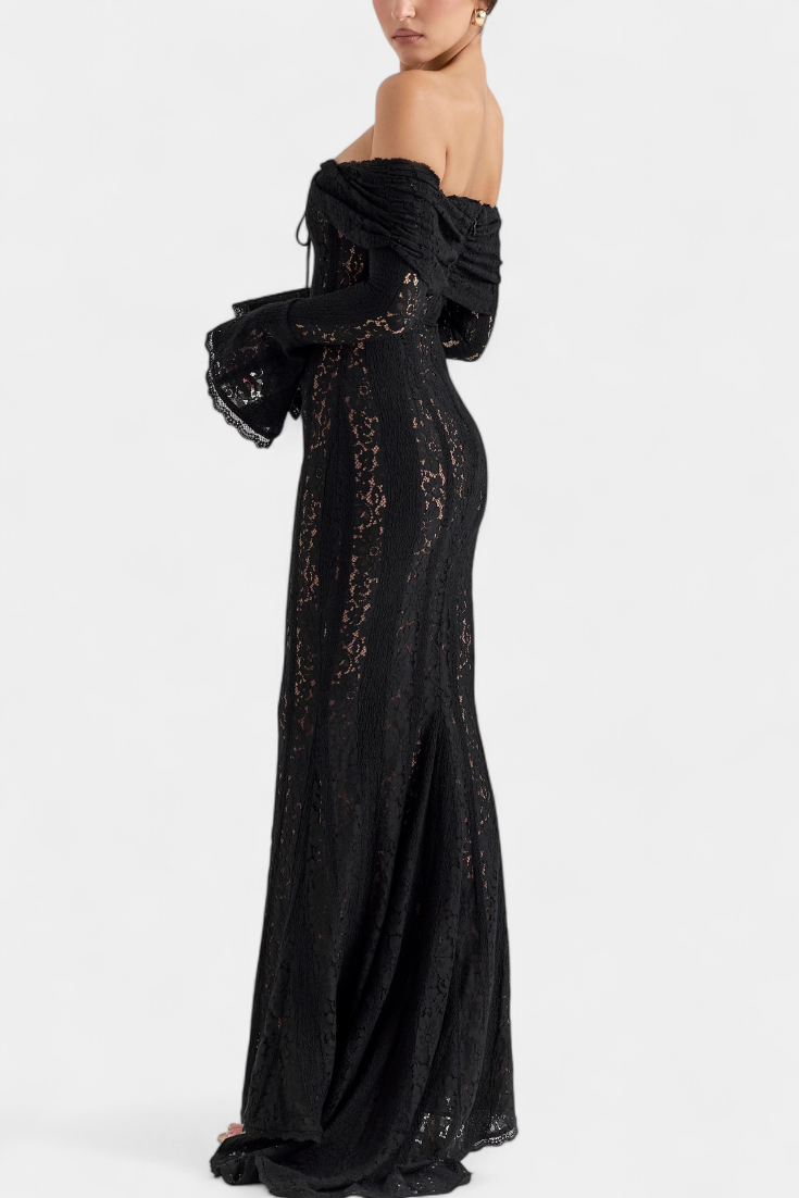Robe Maxi Josipa avec Épaules Dégagées