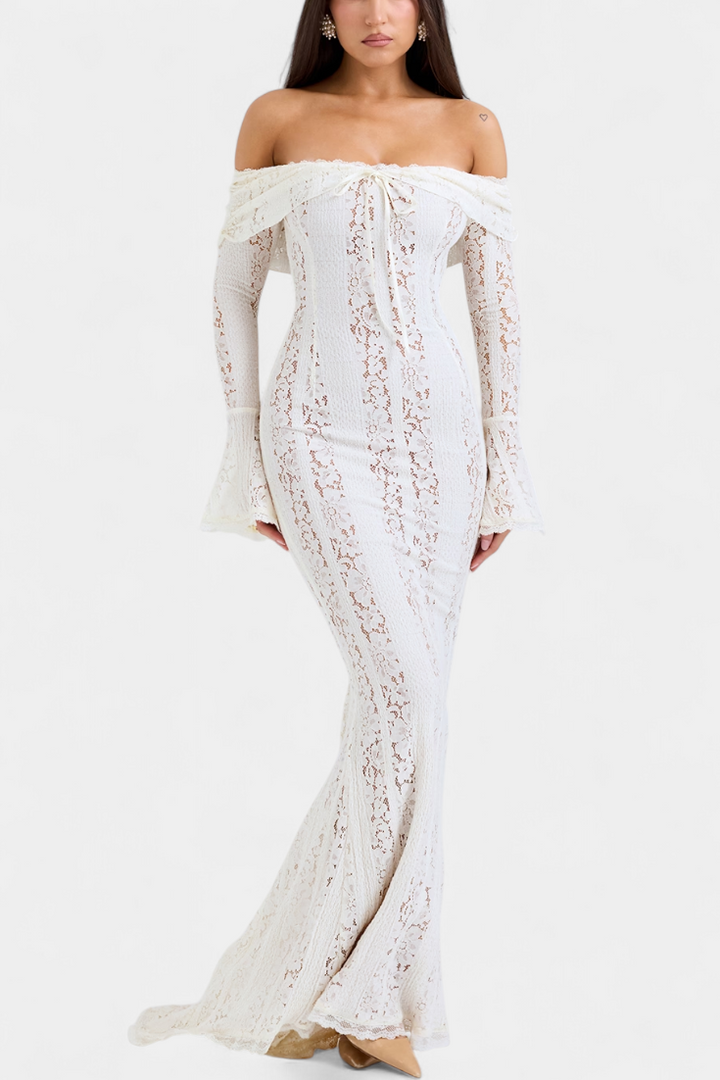 Robe Maxi Josipa avec Épaules Dégagées