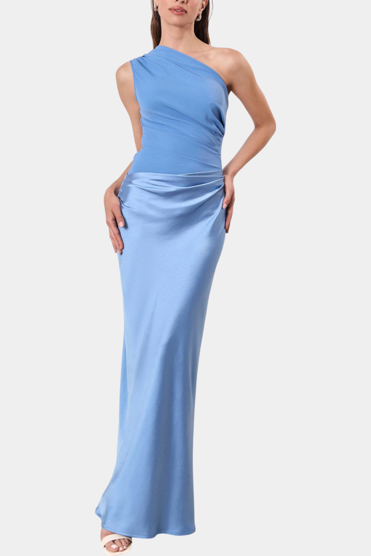 Robe Longue de Soirée avec Décolleté Asymétrique