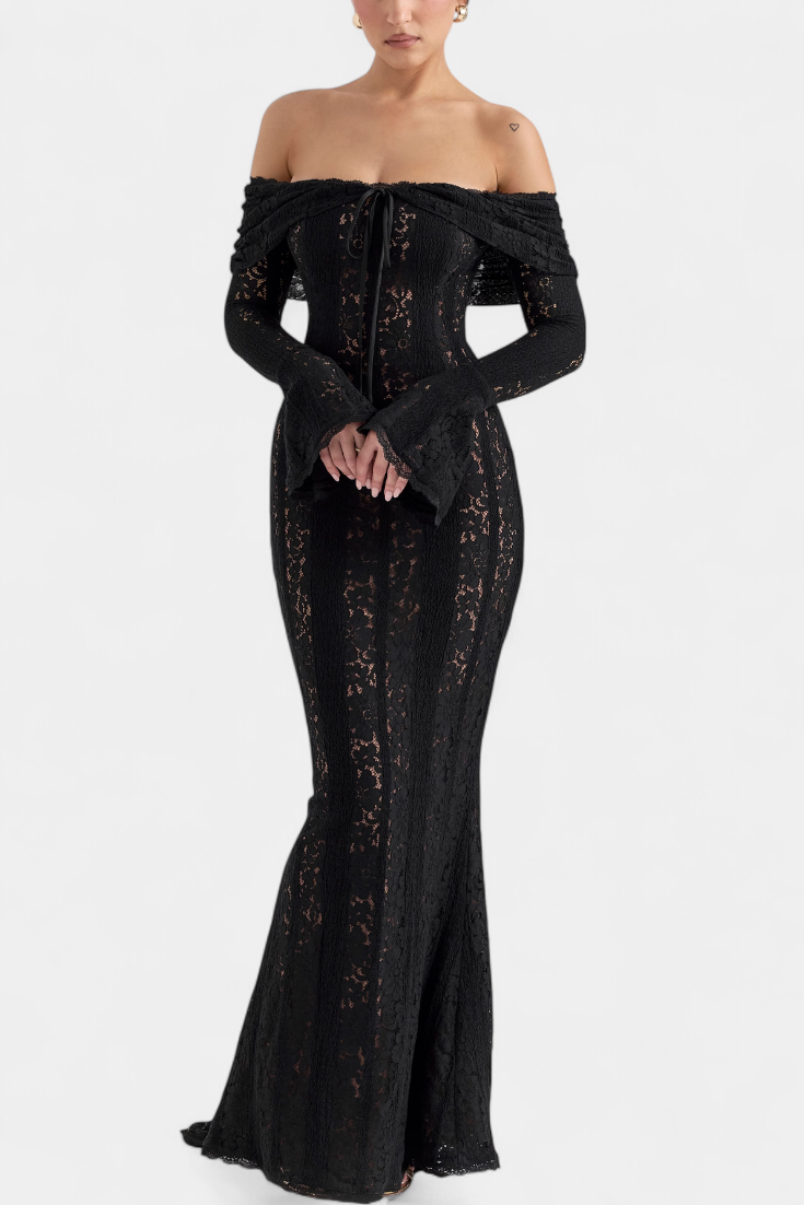 Robe Maxi Josipa avec Épaules Dégagées