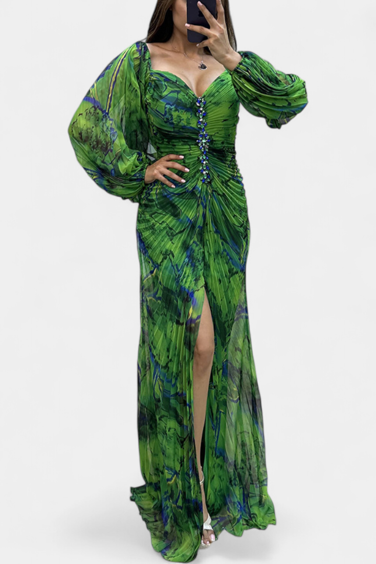 Robe Leona Maxi avec Plis