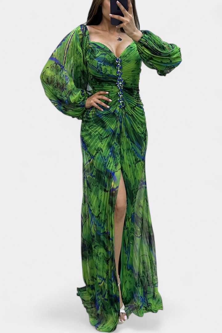 Robe Leona Maxi avec Plis