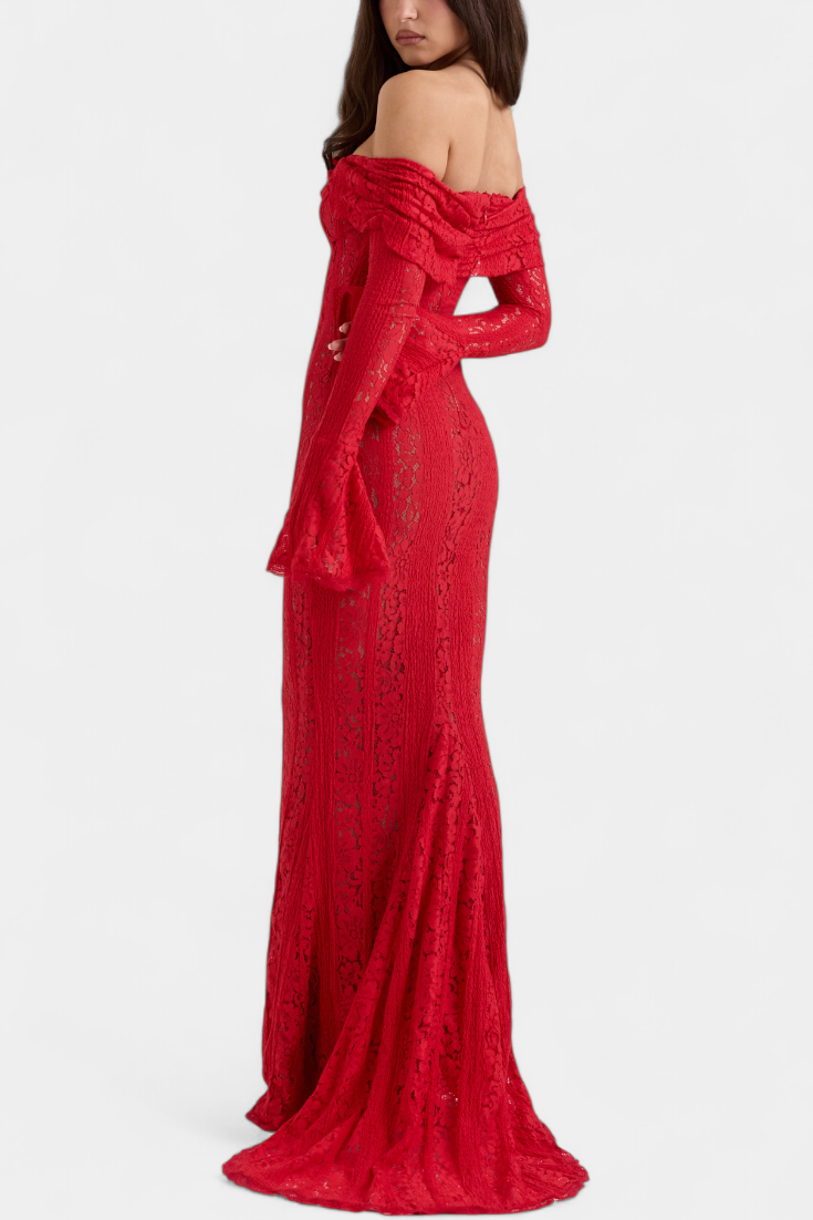 Robe Maxi Josipa avec Épaules Dégagées