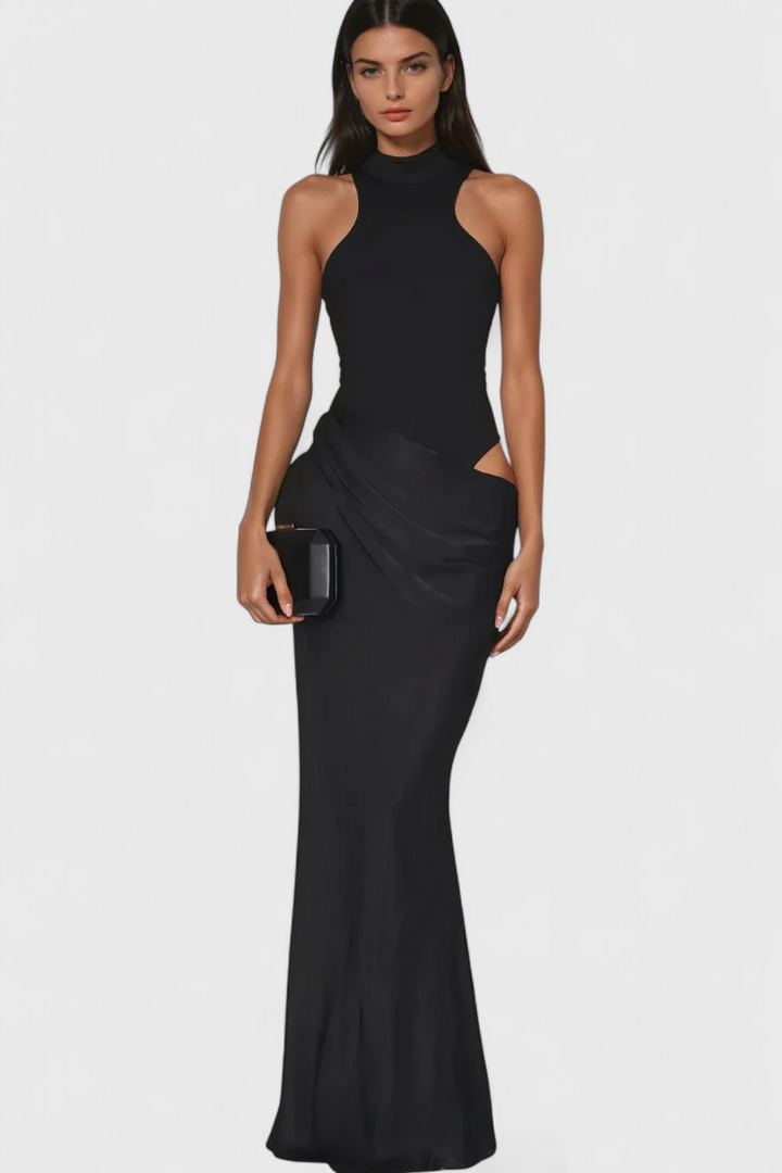 Robe Maxi Leona avec Style Top et Silhouette Allongée