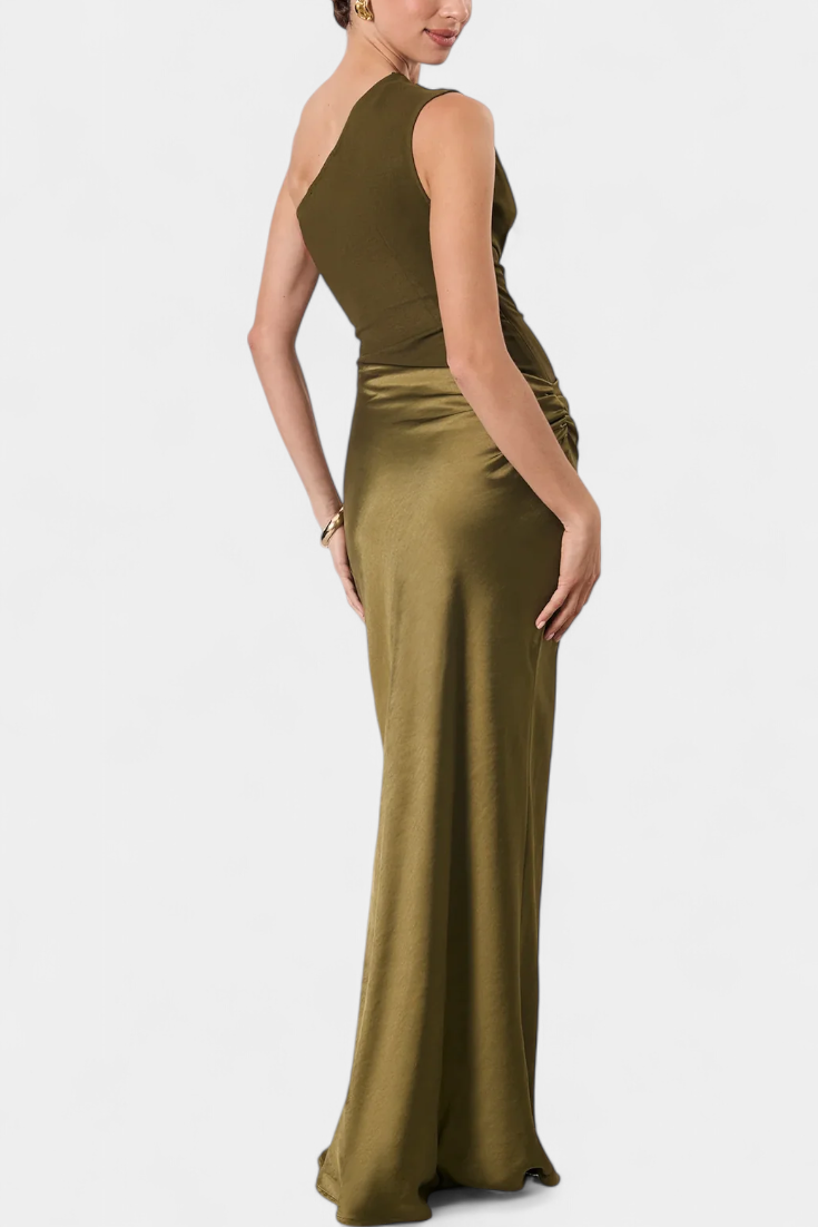 Robe Longue de Soirée avec Décolleté Asymétrique