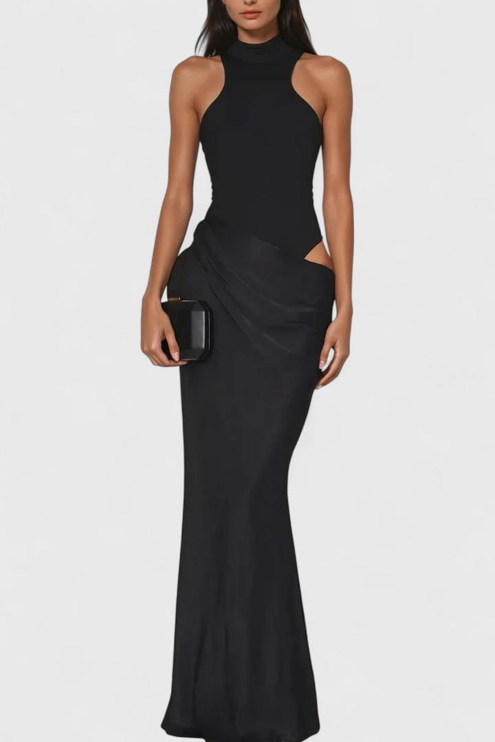 Robe Maxi Leona avec Style Top et Silhouette Allongée