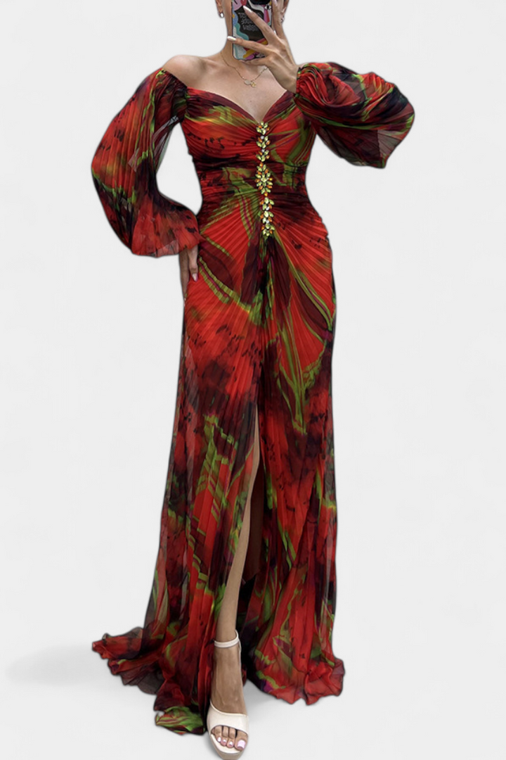 Robe Leona Maxi avec Plis