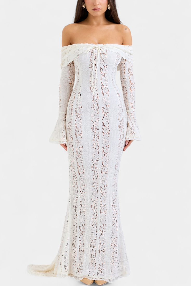 Robe Maxi Josipa avec Épaules Dégagées