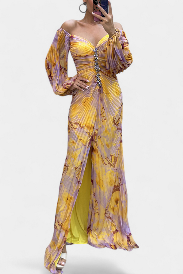Robe Leona Maxi avec Plis