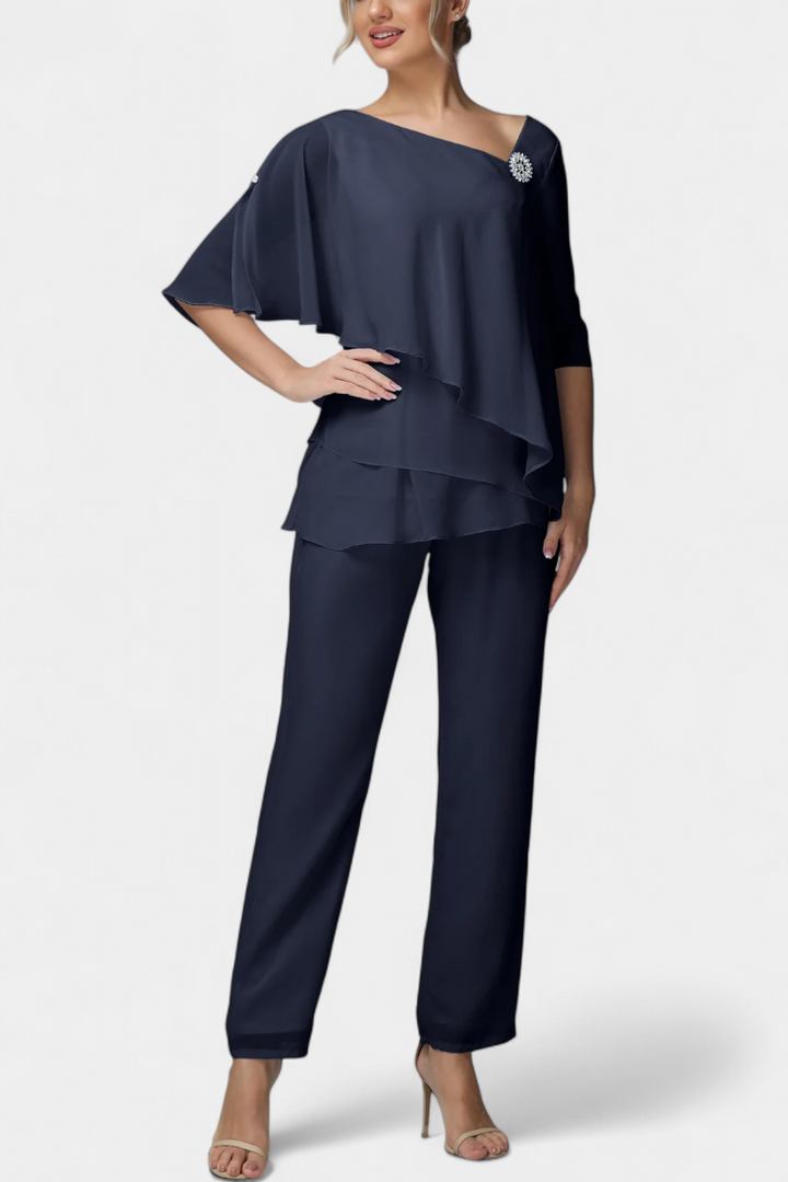 Ensemble en Laine à Silhouette Féminine Sans Effort