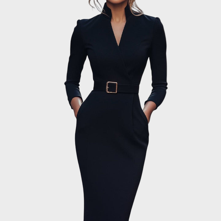 Hanna – Robe à col montant