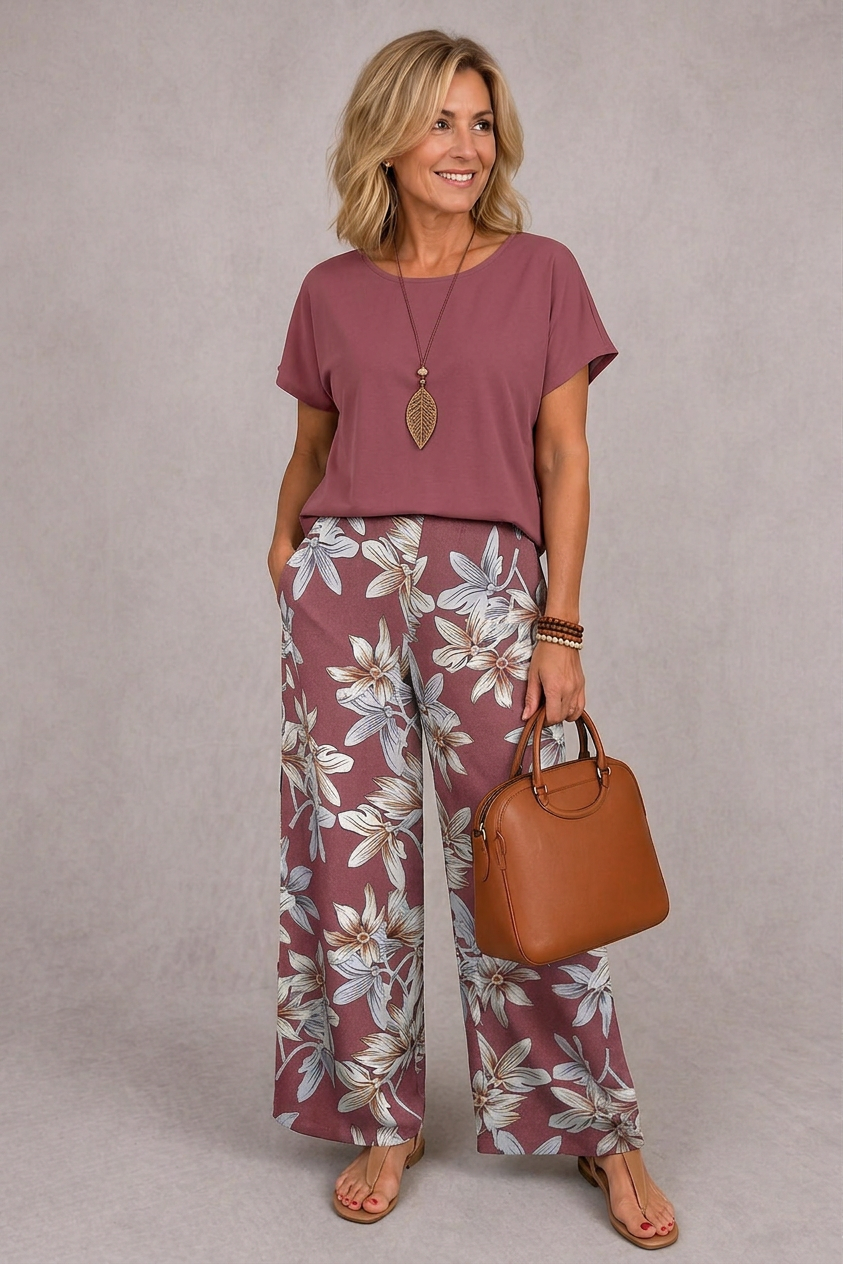 Rosie | Ensemble floral élégant en deux pièces