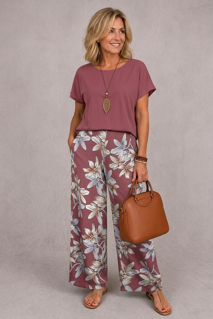 Rosie | Ensemble floral élégant en deux pièces