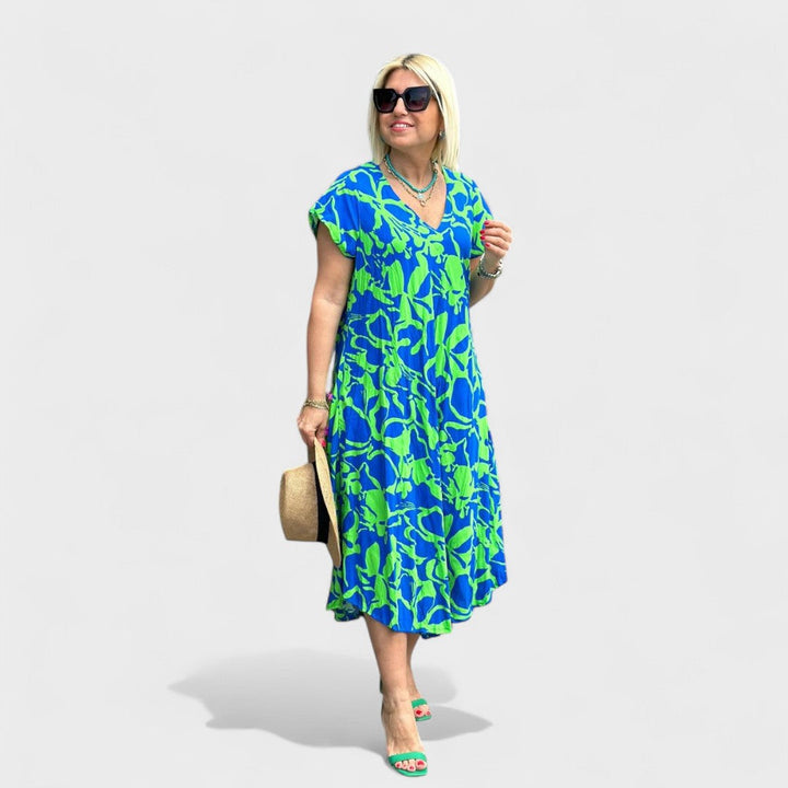 Rita – Robe Élégante à Fleurs