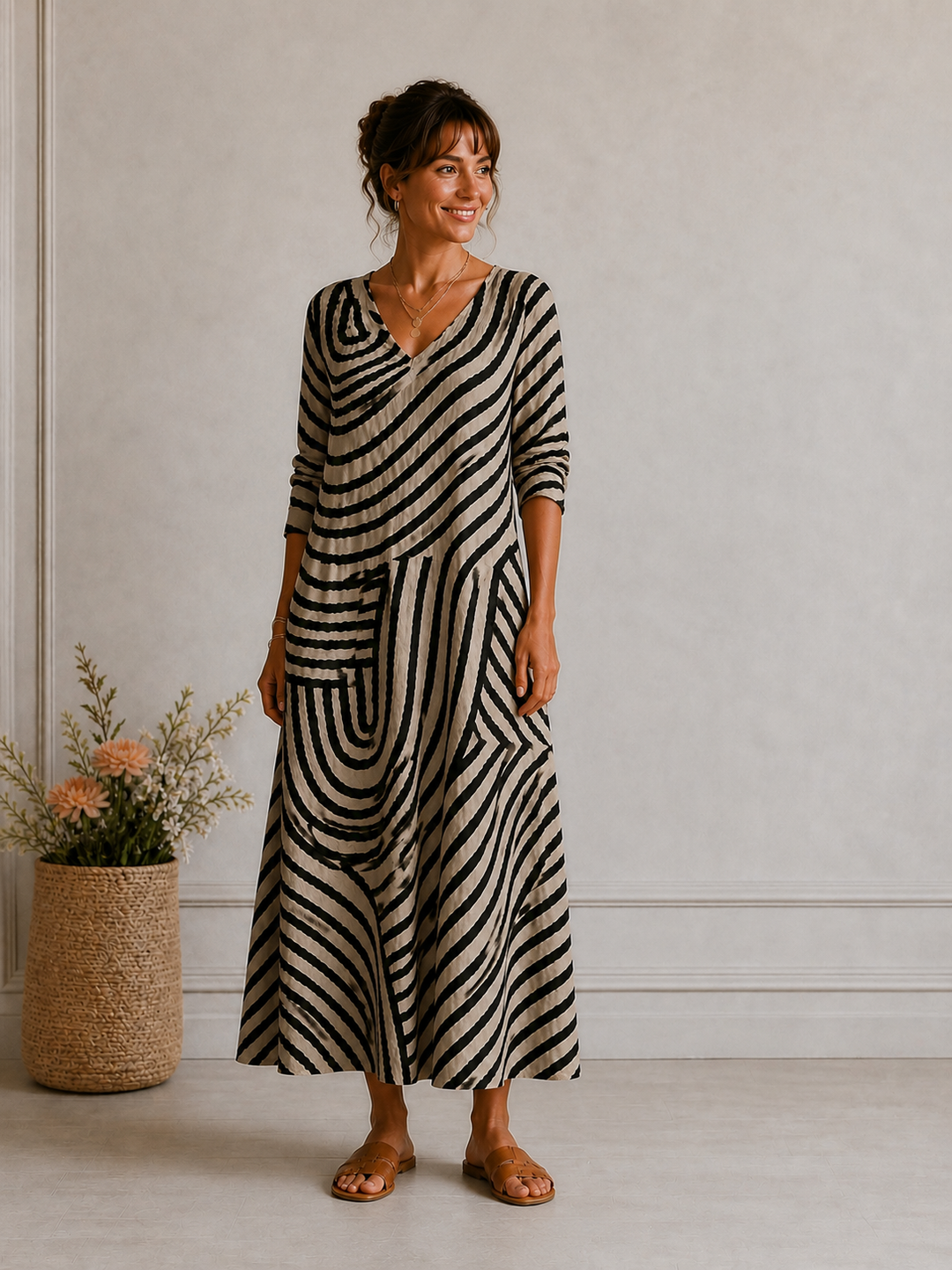 Grace – Robe élégante avec motif