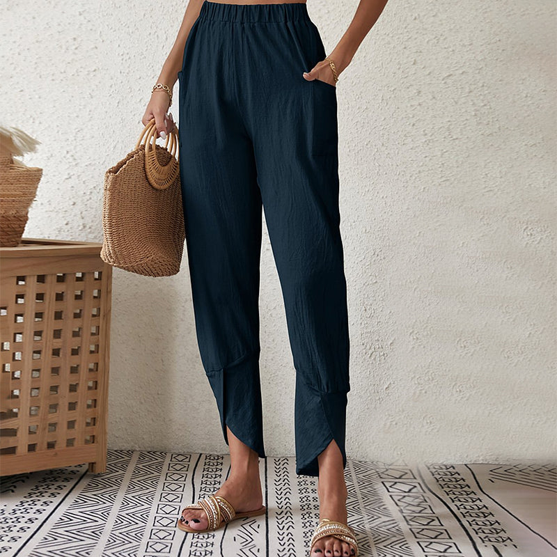 Essari - Pantalons à Ourlet Effiloché